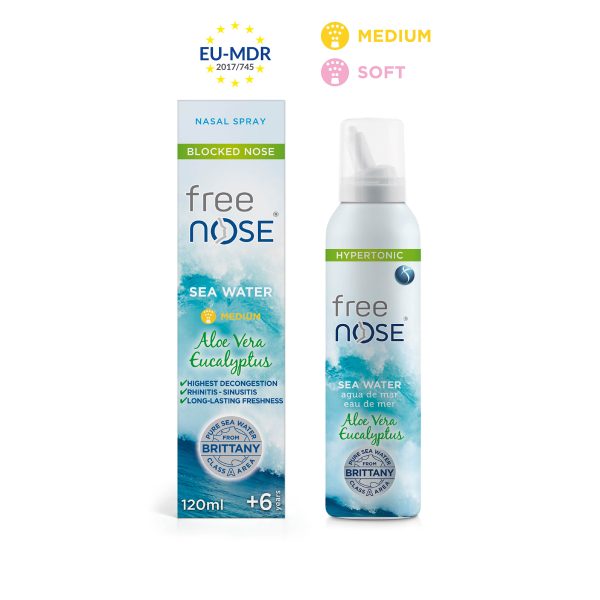 FREE NOSE® HYPERTONIC SEA WATER WITH ALOE VERA AND EUCALYPTUS