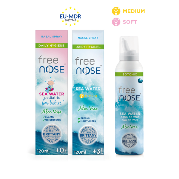 FREE NOSE® AGUA DE MAR ISOTÓNICA CON ALOE VERA